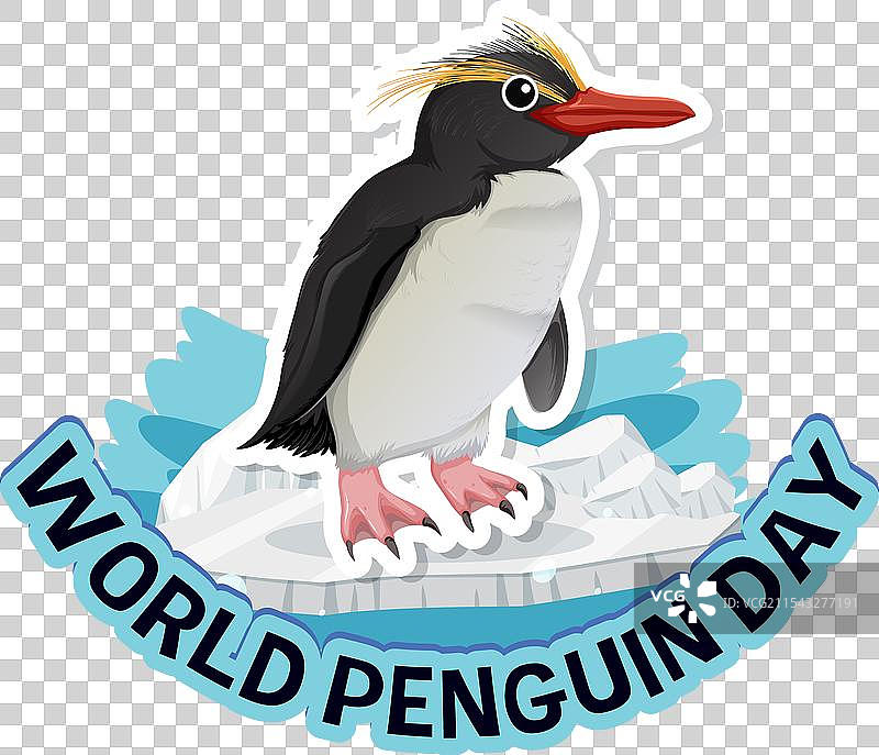 色彩斑斓的企鹅庆祝它的日子图片素材