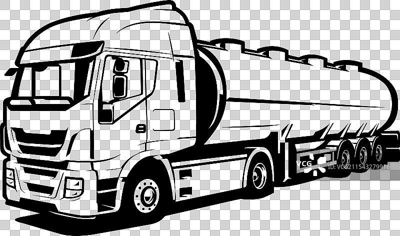 燃油罐车剪贴画库存半挂车图片素材