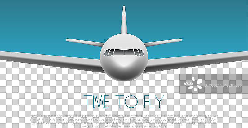 飞行时间广告模板与飞机图片素材