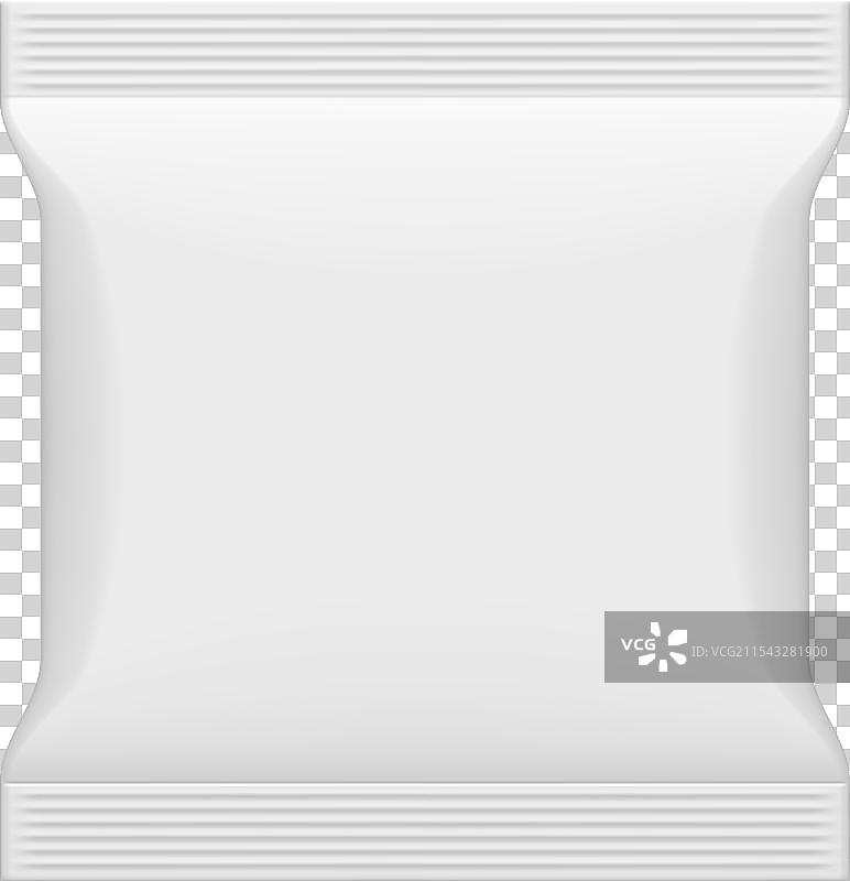 白色聚乙烯食品或其他用途的方形袋子图片素材