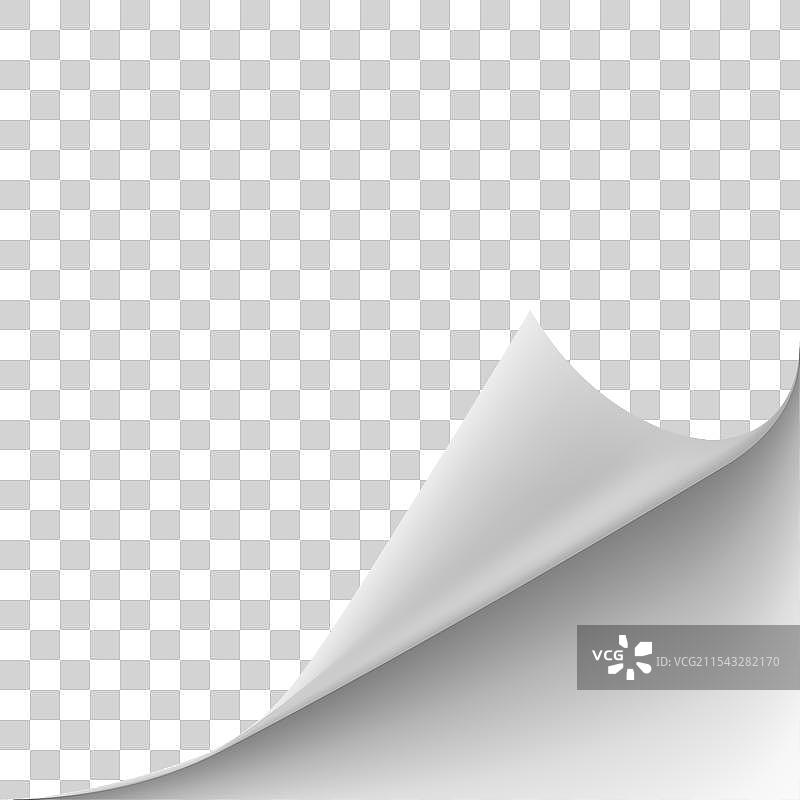 白纸上的阴影翻页效果图片素材