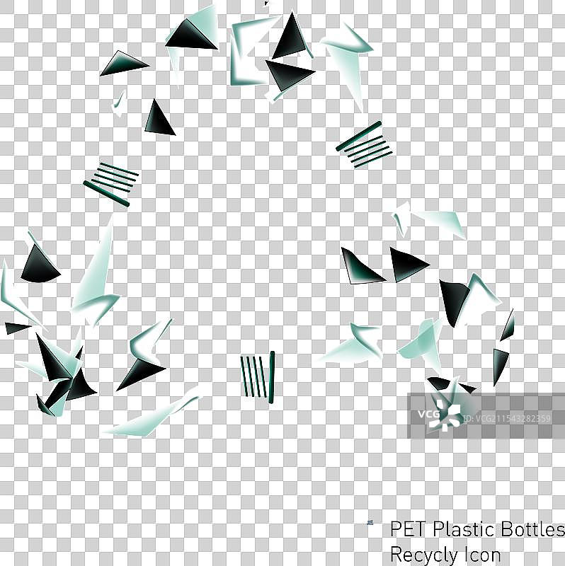 PET塑料瓶回收图标箭头概念图片素材