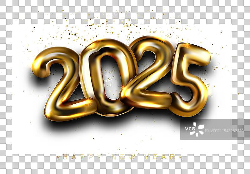 2025年新年快乐奢华贺卡模板图片素材