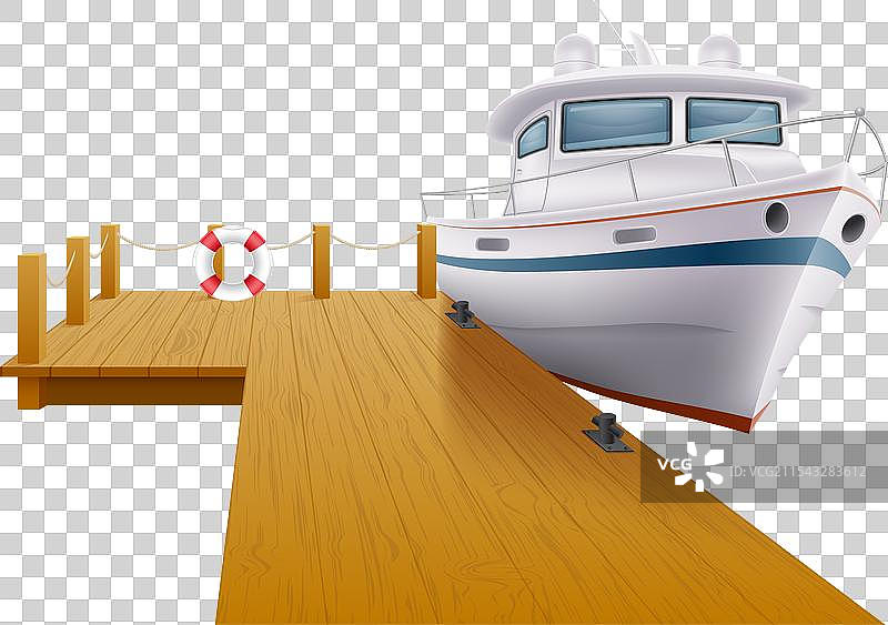 木栈桥供游艇或船只停靠图片素材