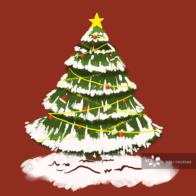 星星圣诞树图片素材