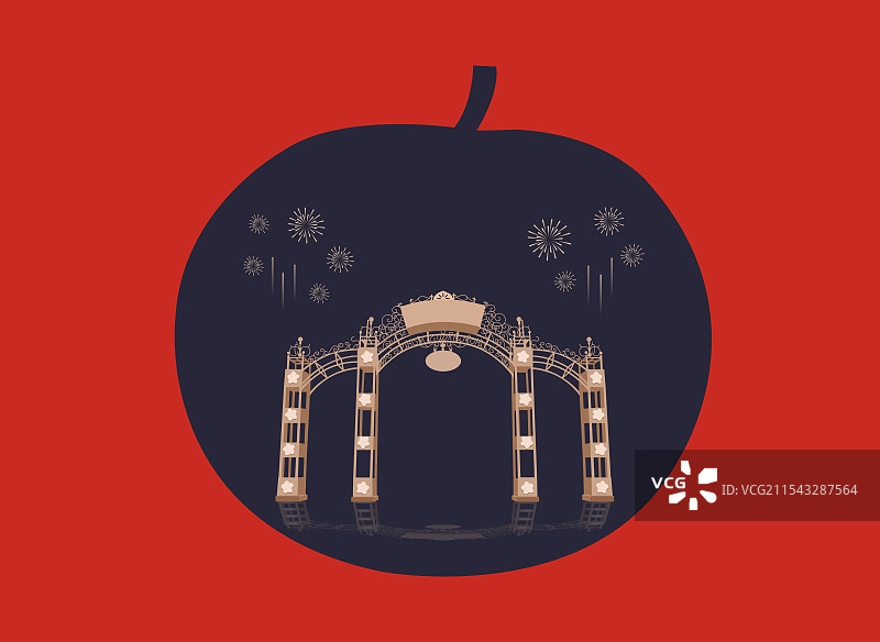 哈尔滨特产冻梨哈尔滨中央大街一带一路丝绸之路亚冬会旅游黑金高端创意插画图片素材