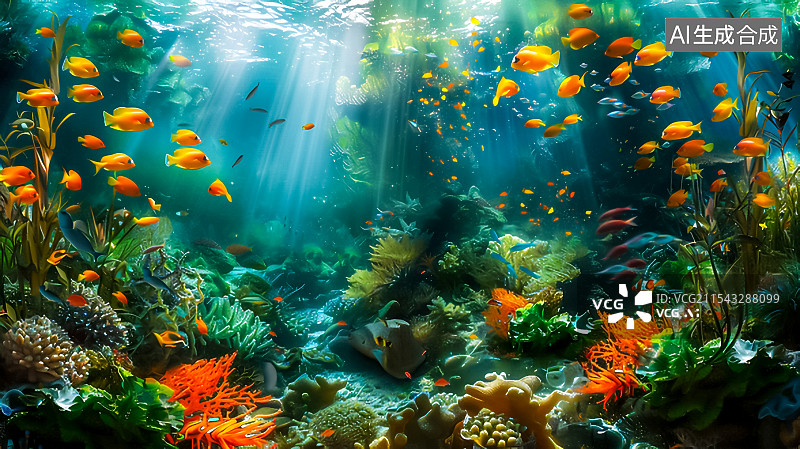 【AI数字艺术】海底世界 海洋风景图片素材