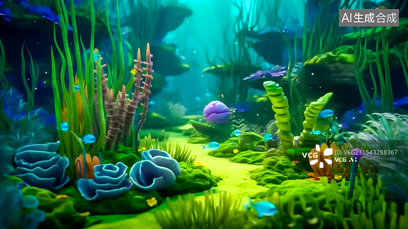 【AI数字艺术】海底世界 海洋风景图片素材