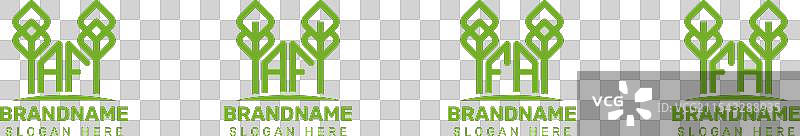 温室商业标志，包含字母af和fa图片素材