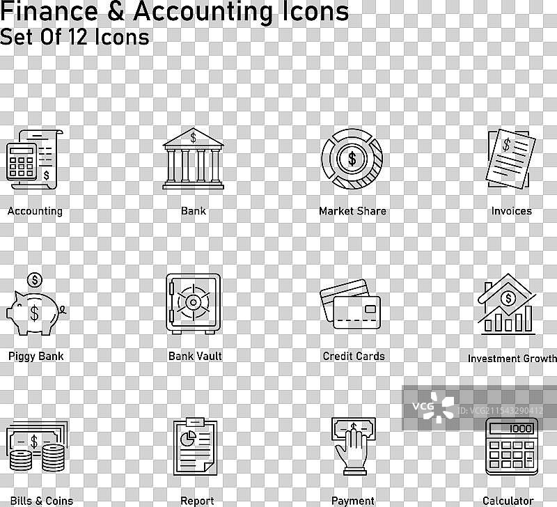 财务和会计图标设计图片素材