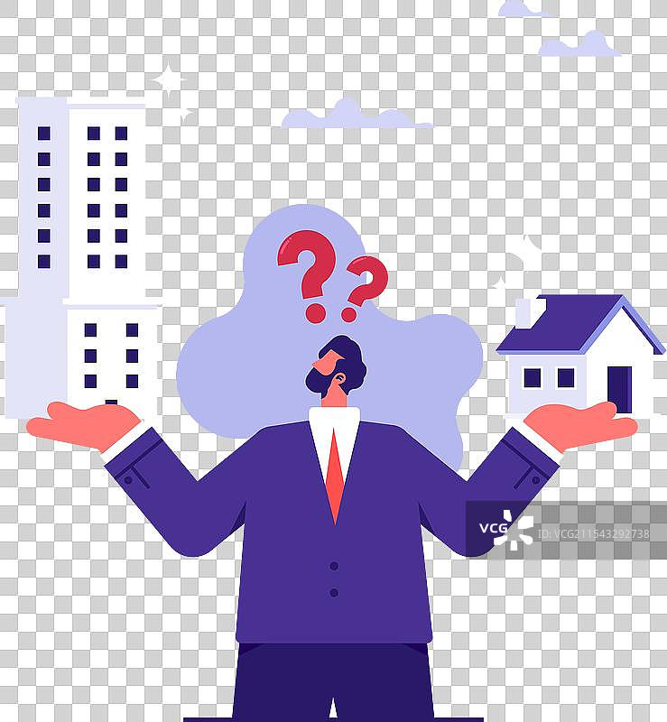 购房或租房的财务选择概念图片素材