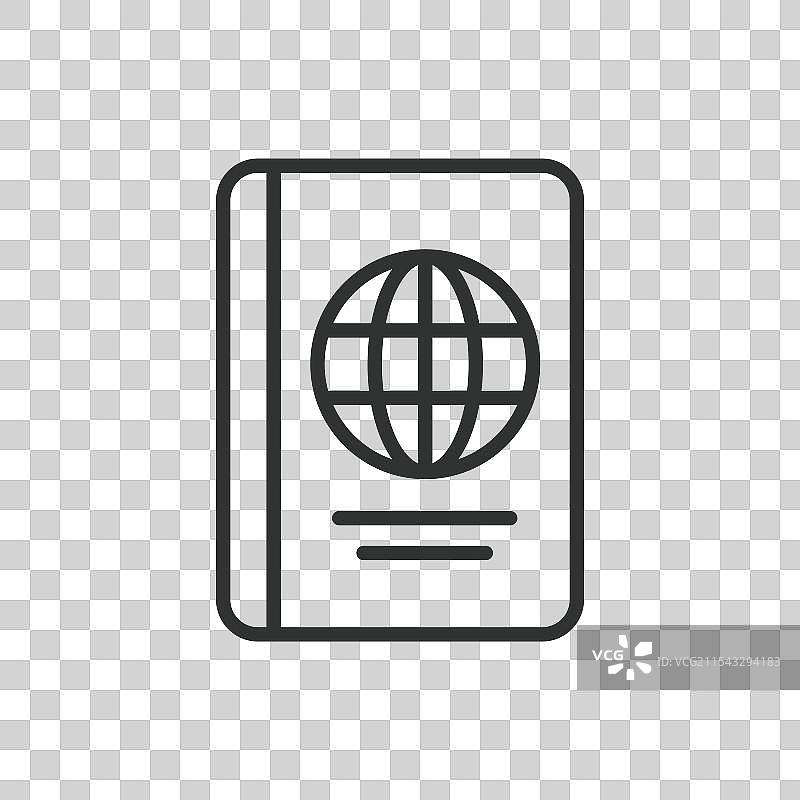 国际护照线条设计图片素材