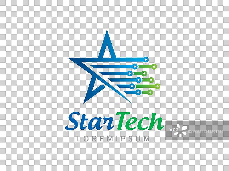 星形科技标志符号或图标模板图片素材