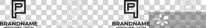 现代的PP和QP字母组合标志，适合用于图片素材