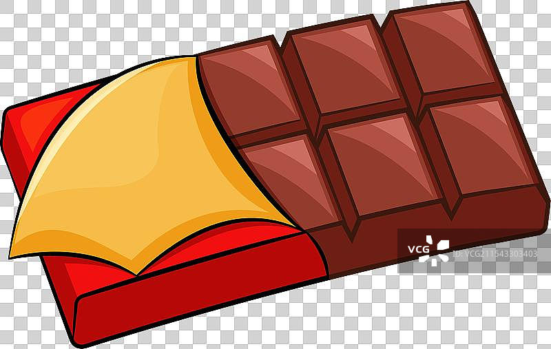 巧克力棒卡通设计，孤立展示图片素材