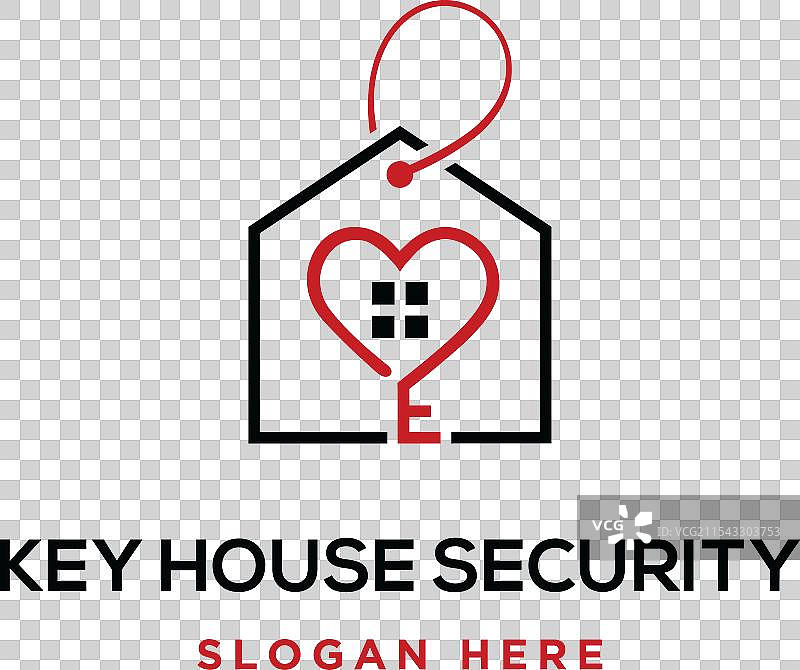 心形挂锁logo设计图片素材