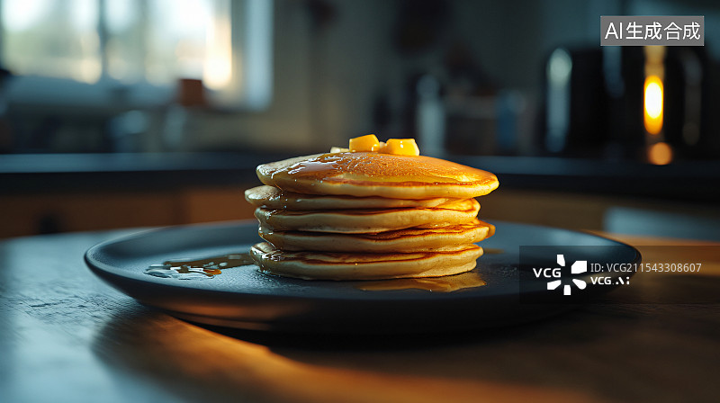 【AI数字艺术】葱油饼特写图片素材