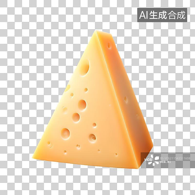 【AI数字艺术】3D渲染，奶酪，芝士，奶制品，烘焙原材料免抠元素图片素材