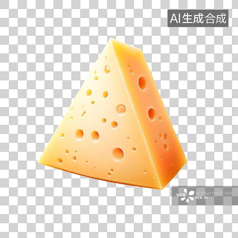 【AI数字艺术】3D渲染，奶酪，芝士，奶制品，烘焙原材料免抠元素图片素材