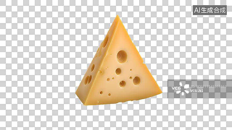 【AI数字艺术】3D渲染，奶酪，芝士，奶制品，烘焙原材料免抠元素图片素材
