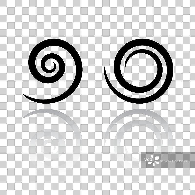 一组螺旋设计元素抽象漩涡图片素材