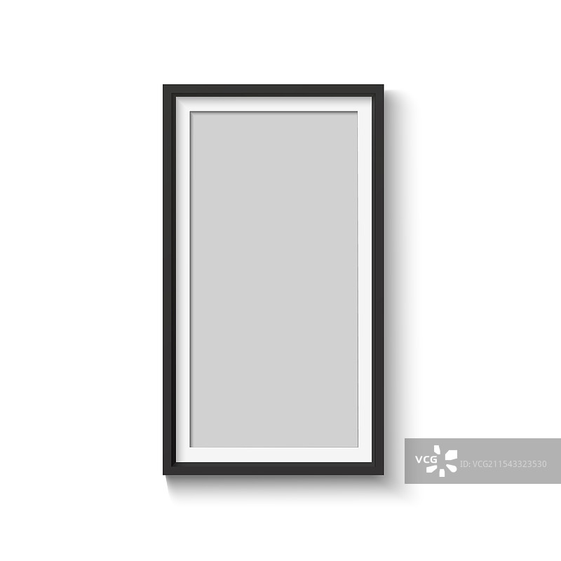 黑色空白相框套装，空白图片图片素材