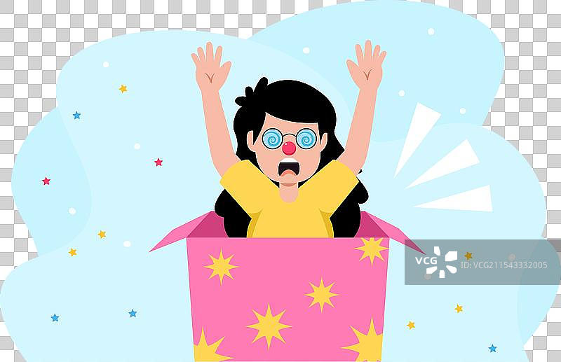 愚人节惊讶的玩笑扁平设计图片素材