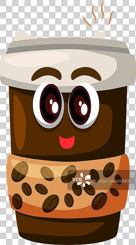 可爱的咖啡角色设计图片素材