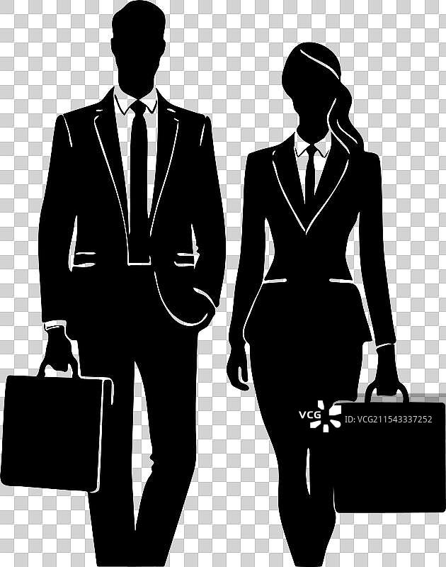 专业情侣的剪影图片素材