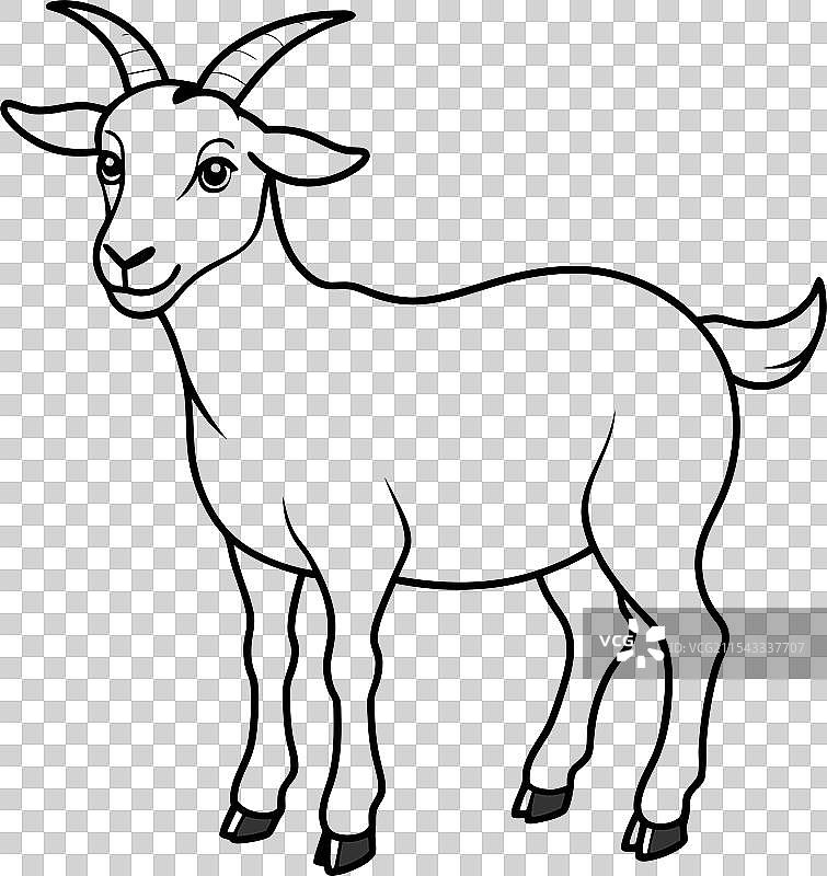 山羊剪影艺术图片素材