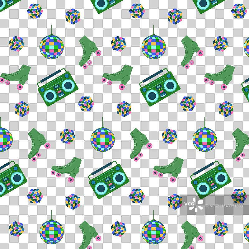 90年代复古风格，包含Y2K元素，如卡带图片素材