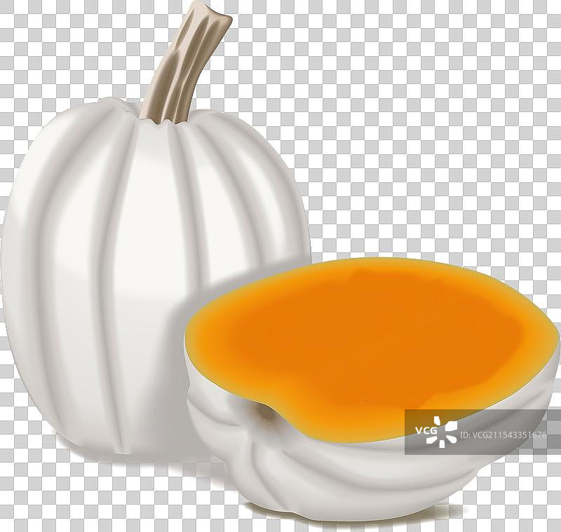 完整和切开的满月南瓜冬季图片素材