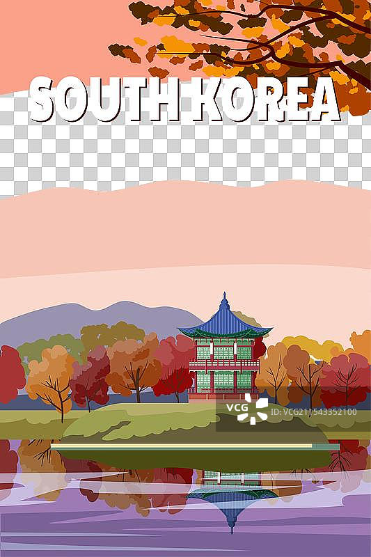韩国复古旅行海报图片素材