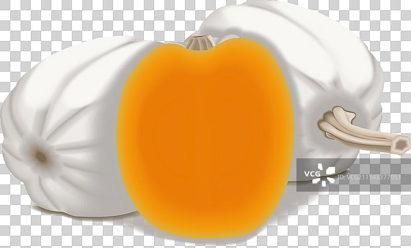 完整和半个满月南瓜冬季图片素材