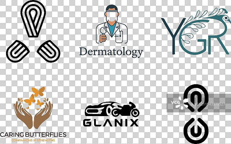 现代标志 YGR Glanix 皮肤科 蝴蝶图片素材