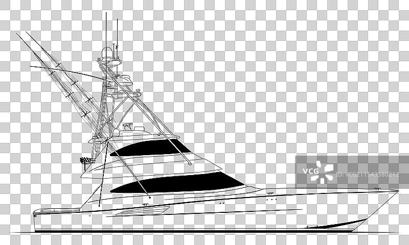 渔船与单一颜色图片素材