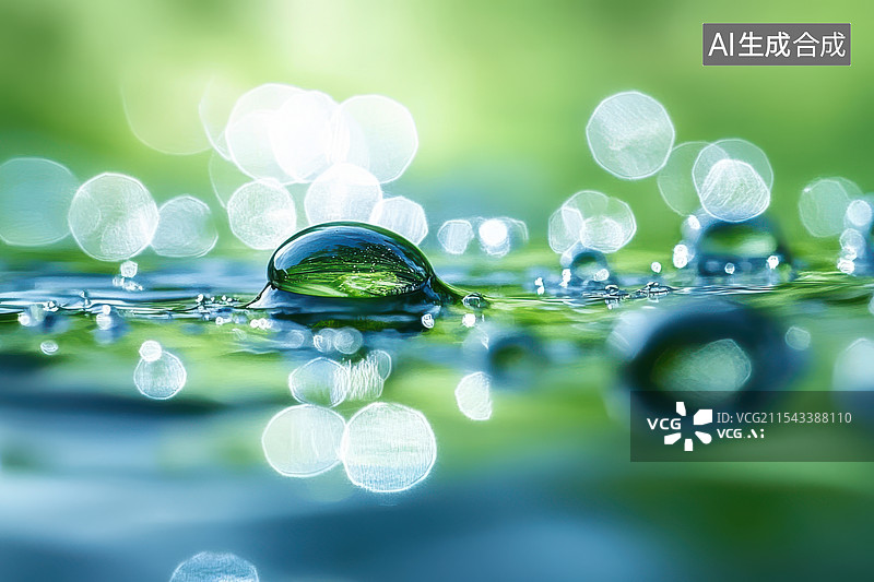 【AI数字艺术】水滴水珠背景图片素材