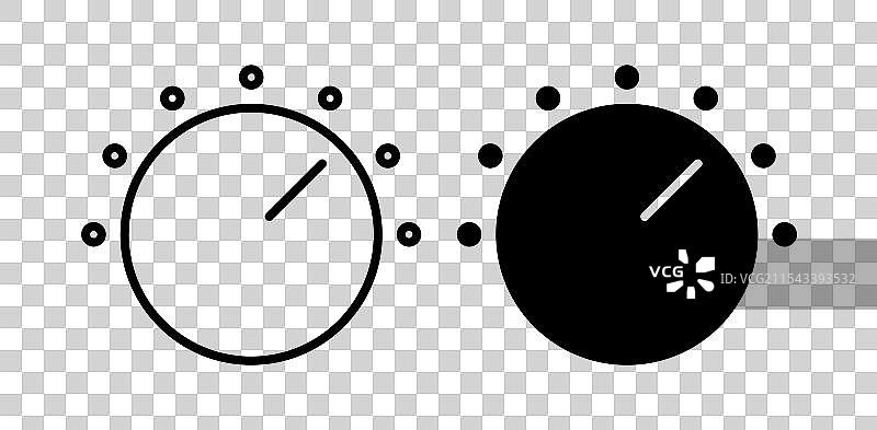 旋钮矢量图标集图片素材