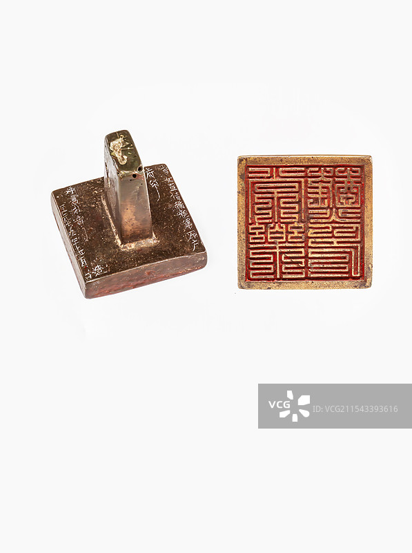 元代中书礼部造官印，管女直侍卫亲军万户府铜印图片素材