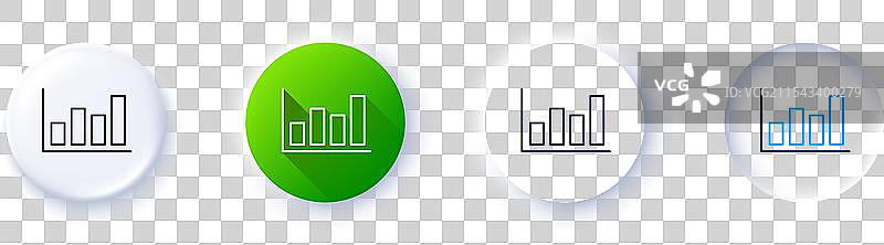 财务图表线条的直方图图标图片素材