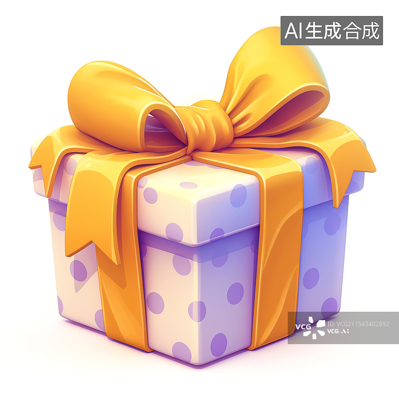 【AI数字艺术】紫色礼物盒3D渲染C4D立体图标卡通插画图片素材