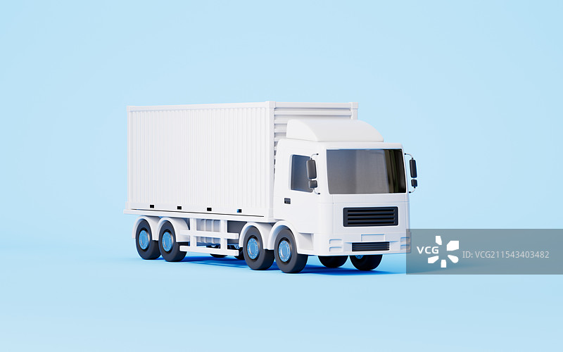 三维渲染的大卡车货车图片素材