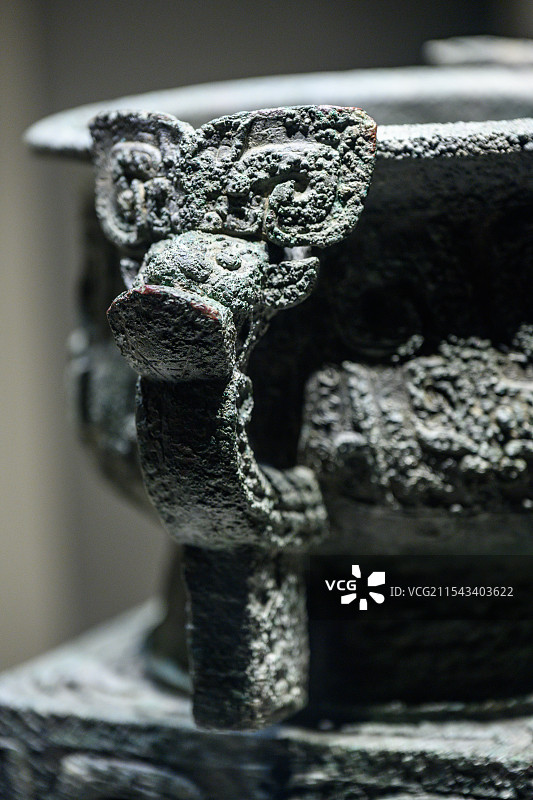 中国国家博物馆，周武王时期“利”青铜簋，铭文记录了武王伐纣图片素材