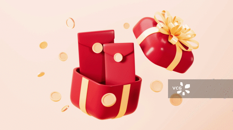 新年红包和新年礼物图片素材