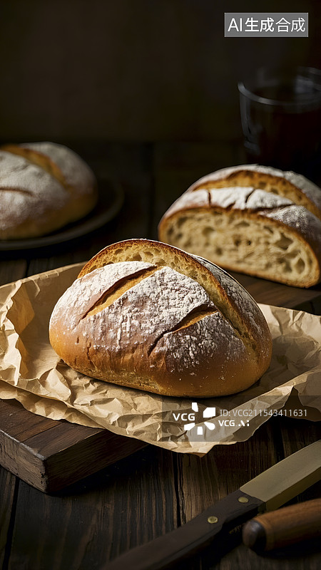 【AI数字艺术】早餐面包图片素材