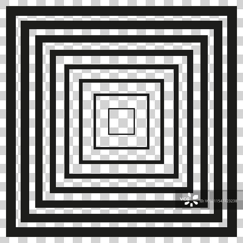 黑色同心矩形的方框图案图片素材