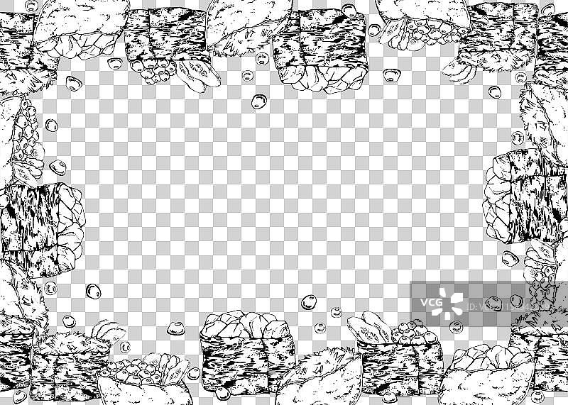 传统日本食品军舰稻荷寿司图片素材