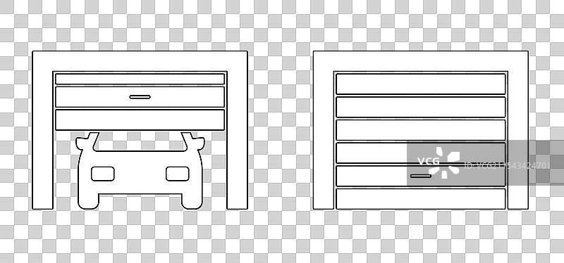 汽车停车或车库图标，车辆维修图片素材