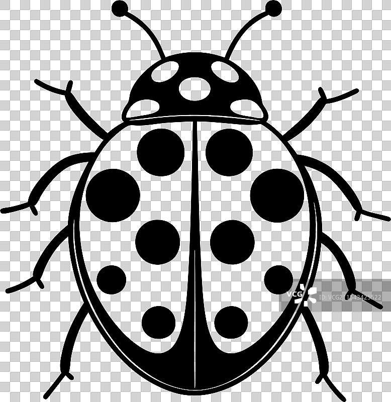 瓢虫剪影图片素材