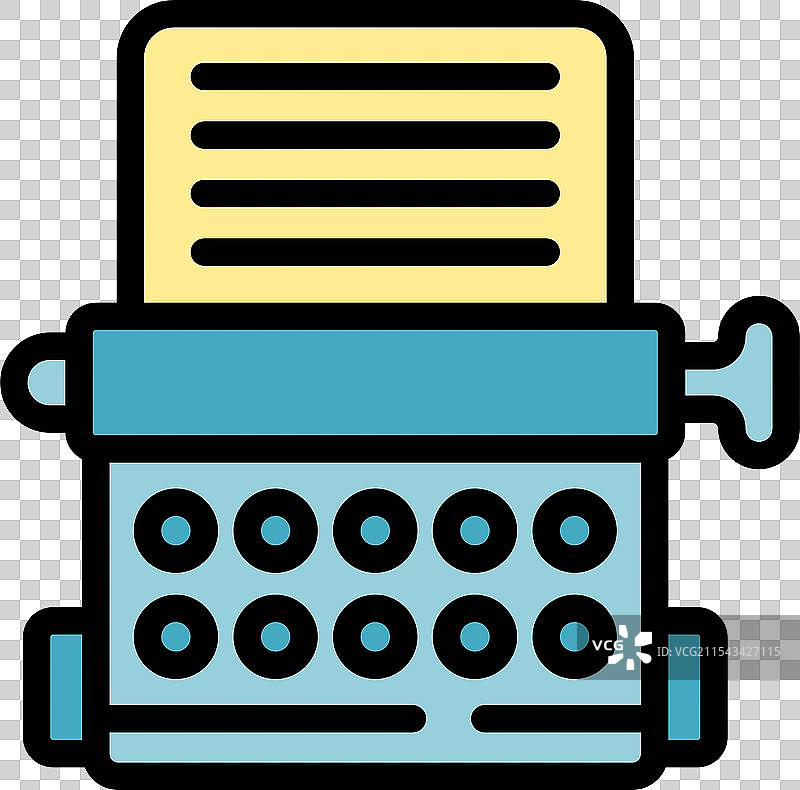 蓝色打字机打印文档图标图片素材